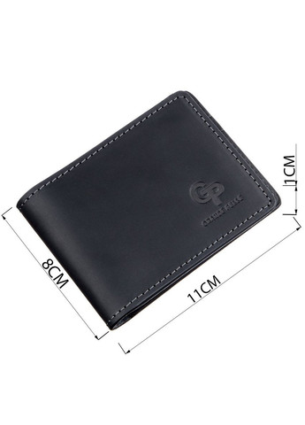 Стильний затискач для грошей вінтажний 11194 Чорний Grande Pelle (317276252)