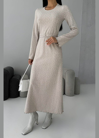 Бежевое деловое, повседневный, праздничный, вечернее современное платье бежевого цвета Jadone Fashion однотонное