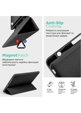 Чехол-книжка Smart Fold Pen для Samsung Tab S9+ / S9 FE+ / S10+ Black (ARM75010) [121638] ArmorStandart (399256981)