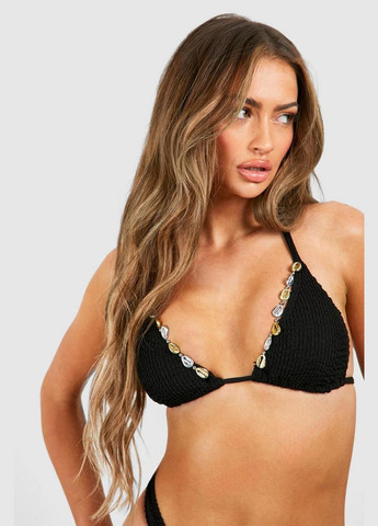 Чорний літній купальник (ліф та трусики) роздільний Boohoo