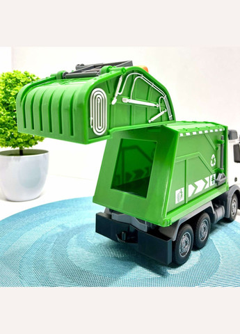 Сміттєвоз на радіокеруванні світло рухомі деталі на акумуляторі 32 см Зелений (HT077) No Brand (307823797)