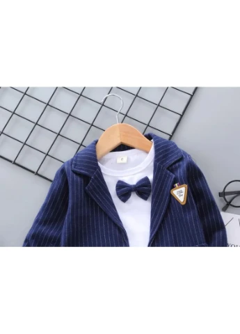 Синій демісезонний костюм дитячий джентльмена ( ) Diana Textile