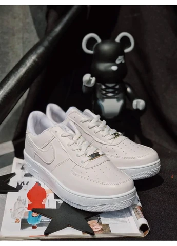 Белые демисезонные кроссовки мужские nike air force 1 low white cream найк аир форс 1 белые No Brand