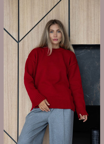 Красный демисезонный свитер джемпер Larionoff