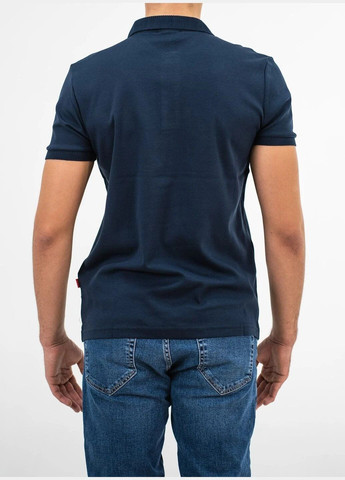 Темно-синяя футболка-поло мужское для мужчин Hugo Boss с логотипом