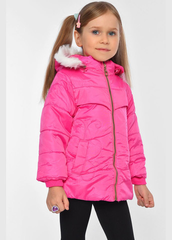Малиновая демисезонная куртка детская для девочки демисезонная малинового цвета Let's Shop