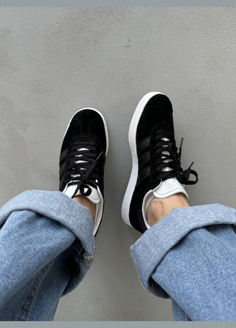 Черные демисезонные кроссовки мужские adidas gazelle black | адидас газель черные No Brand