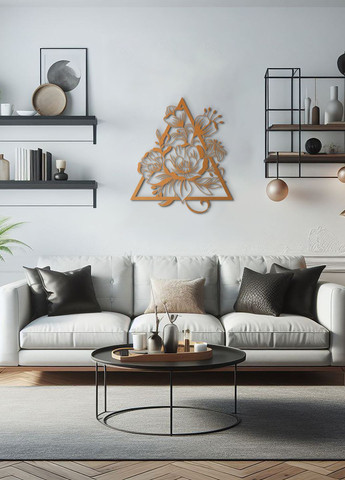 Настінний декор для дому, картина лофт "Квітковий цвіт", декоративне панно 20х23 см Woodyard (292112675)