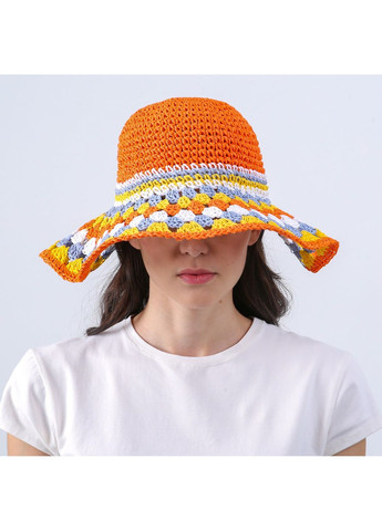 Капелюх із середніми полями жіночий в'язаний целюлоза помаранчевий БАНБЕРІ LuckyLOOK 819-252 (336025404)