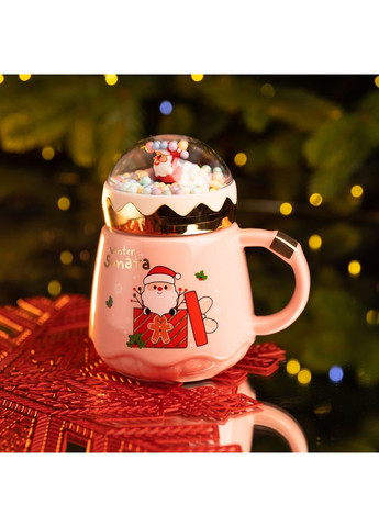 Чашка фарфоровая с крышкой Christmas 400 (мл) FM-CS-41C Yiwu (370974242)