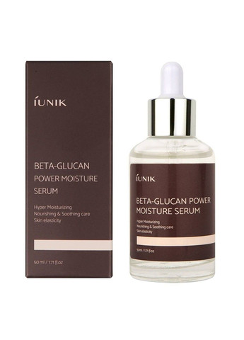 Сироватка зволожуюча висококонцентрована 98% бета-глюкану Beta-Glucan Power Moisture Serum 50m Iunik (301084133)