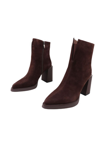 Коричневые ботильоны женские кабировые натуральная замша Lady Marcia 344-25DH