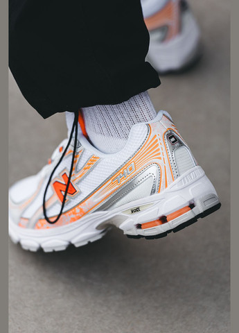 Кросівки жіночі і чоловічі New Balance 740 white orange | Нью Беланс 740 білі оранжеві No Brand білі всесезони (315018929)