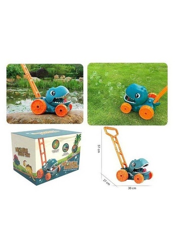 Каталка MJ 349 "Динозавр", мильна установка, пляшечка з розчином, в коробці (6984328190084) No Brand (331344955)