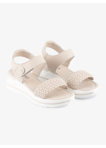 Бежевые женские босоножки 1100462 Podio на липучке