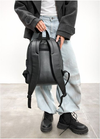 Жіночий класичний міський рюкзак з екошкіри Чорний (38940251235) Sambag (368833610)