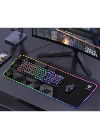 Килимок для мишки і клавіатури MP006 RGB (300x800 mm) з підсвічуванням Чорний-Grey Onikuma (368591686)