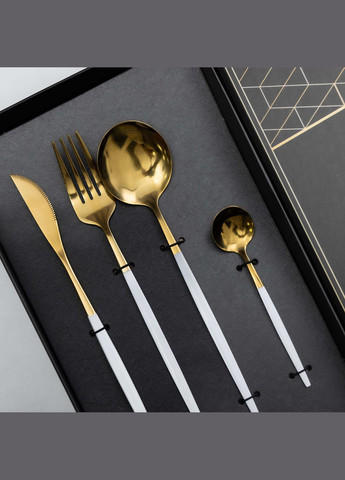 Набір столових приборів 24 предмети на 6 персон, білий Yiwu (323641178)