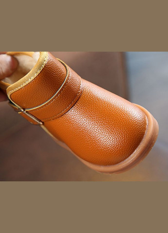 Цветные зимние угги детские xia с мехом pu-кожа желтые. No Brand