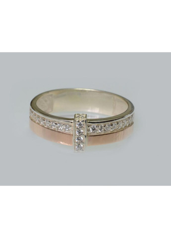 Каблетка серебряная с золотыми вставками и фианитами Silver Style (367268313)