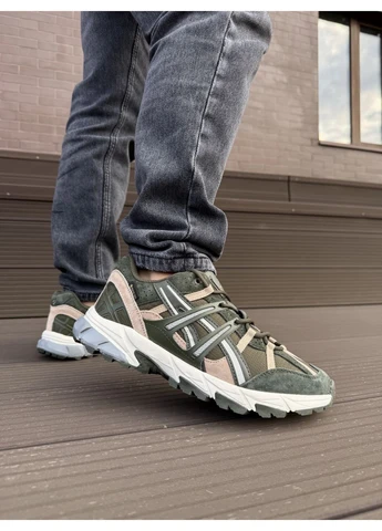 Зелені літні кросівки asics gel khaki gore tex асікс гель зелені No Brand