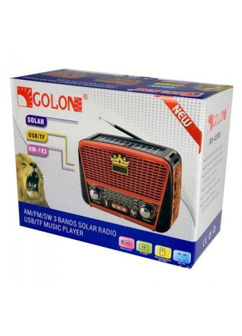 Радиоприёмник Golon RX-456S + Bluetooth и солнечной панелью Красный No Brand (323486432)