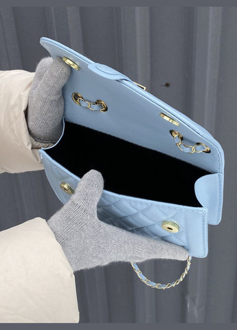 Женская сумка кросс-боди на цепочке 10209 голубая No Brand (290704946)