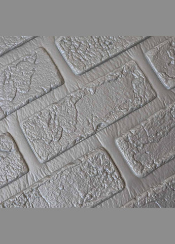 Самоклеюча декоративна 3D панель цегла деко сіра 700x700x5 мм Loft Expert (298400431)