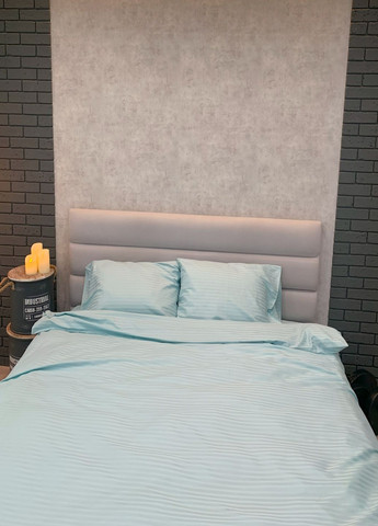 Комплект постельного белья, сатин ЕВРО, мятная страйп, 130 г/м2. Neven (348357065)