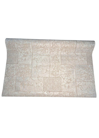 Вінілові шпалери 10.05 × 1.06 м 1570-02, бежеві з імітацією каменю для вітальні, кухні, коридору Слов'янські шпалери (340275290)