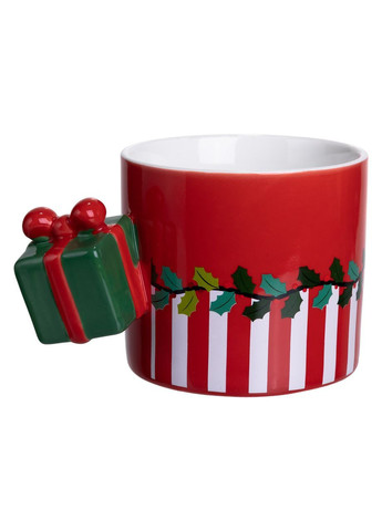 Чашка фарфоровая Merry Christmas 400 мл, красный Yiwu (369960248)