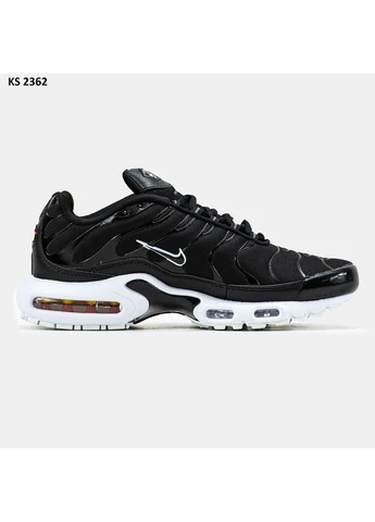 Білі кросівки чоловічі nike air tn max plus black white найк аір макс тн плюс білі демісезон No Brand