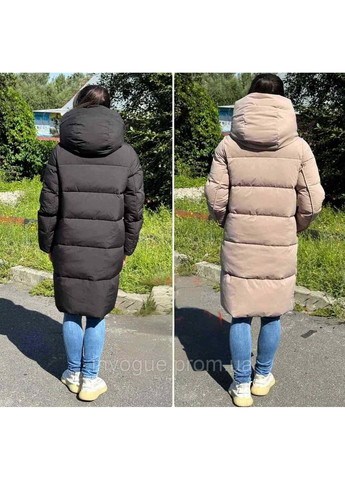 Черная зимняя двухстороннее пальто 3280 l Towmy