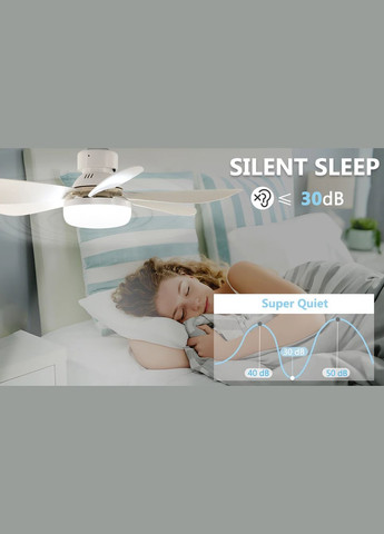 Стельовий вентилятор з підсвічуванням і дистанційним керуванням | 40 Вт | E27 | 6 лопатей | адаптер 120 мм Е27 Monocrystal (334878740)