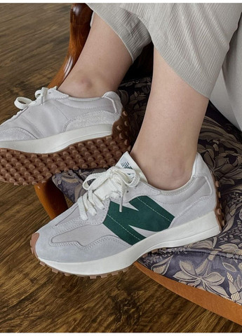 КРОСІВКИ ЖІНОЧІ NEW BALANCE 327 BEIGE GREEN V2 НЬЮ БЕЛАНС 327 No Brand сірі демісезони (367176984)