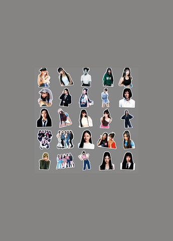 Набір наклейок NewJeans НьюДжинс кейпоп kpop фан 50 шт стікербомбінг на авто телефон ноутбук No Brand (322931143)