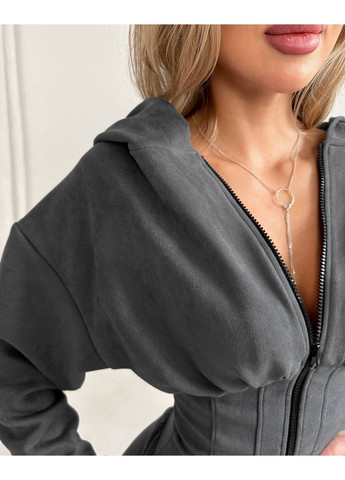 Комбинезон женский Україна однотонный графитовый повседневный