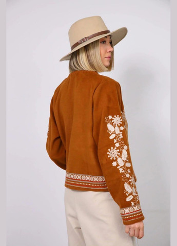 Жіноча вишиванка-жакет Смерека коричнева ESQ 5098 (303899119)