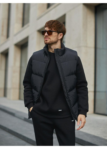 Теплая мужская жилетка Unity черная – комфорт и защита от ветра Intruder (358530916)