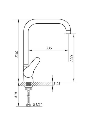 Змішувач для кухні SOP7 045 (ZX2652) Zerix (321192811)