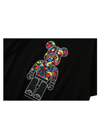 Футболка чорна Bape A Bathing Ape x Medicom Toy Camo Bear Black Tee Womens - (356677637)