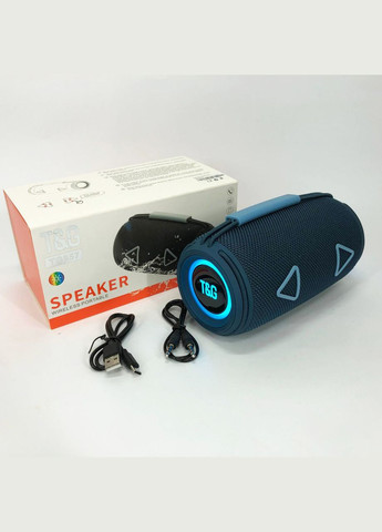 Bluetooth колонка TG657 с RGB-подсветкой 1500 mAh. Цвет: синий T&G (301426426)