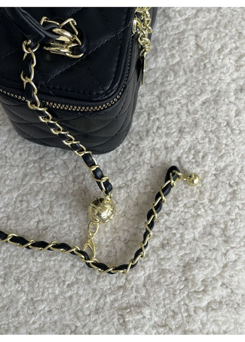Сумка жіноча клатч Chanel Classic Black Lambskin класична бочка Шанель Чорна саквояж No Brand (367610514)