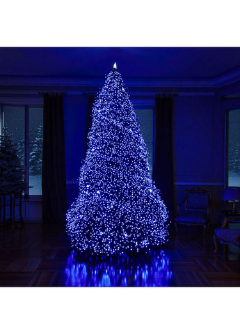 Гирлянда Рождественская фея уличная 100 (м) 1000 LED черный провод Синий CF1000L100MBBL Garlando (366219524)