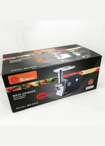 М'ясорубка із соковижималкою MS-2018 2500 Вт. Колір: білий Domotec (364665395)