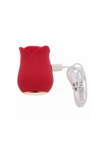 Вакуумний стимулятор клітора у вигляді троянди Toy Joy, силіконовий, червоний No Brand (303888339)
