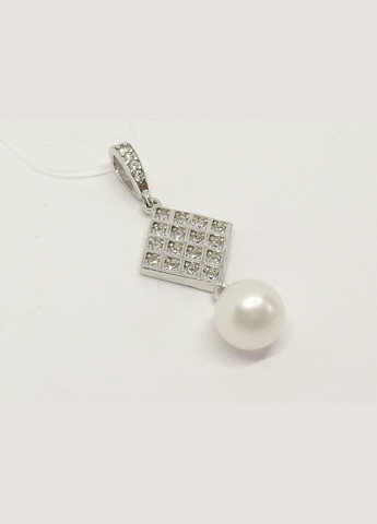 Срібна підвіска з перлами і фіанітами. П00126 Qvaliz (276190296)