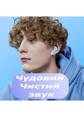 Беспроводные наушники AIR 31 с прозрачным зарядным кейсом, вакуумные bluetooth 5.3, цвет голубой No Brand (359502773)