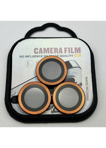 Лінзи на камеру 17 PRO захисне скло айфон комплект 3 шт camera metal lens Orange / Оранжевий No Brand (368681756)