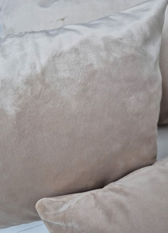 Комплект декоративных подушек Бархат 50х30см 1шт, 40х28см 1шт, 37х20см 1шт бежевые (п_0808) Firanka Simple (365833456)